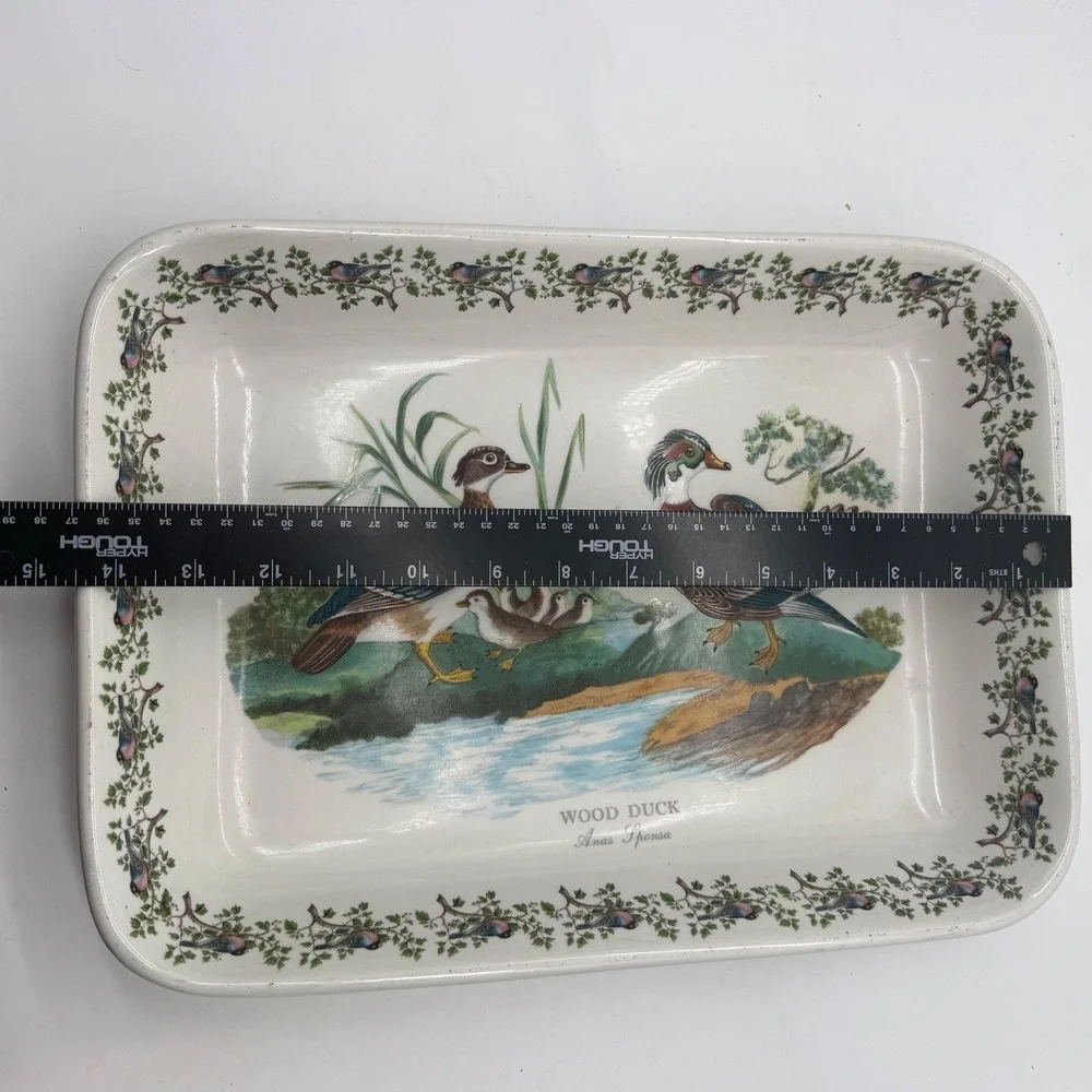 Portmeirion Pottery Serving Dish Wood Duck Anas Spousa‎ England-marks